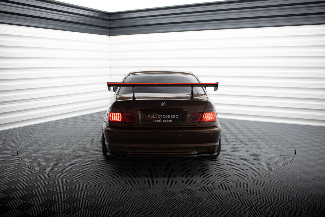 Maxton Design Carbon Spoiler With Internal Brackets Uprights + LED BMW 3 Coupe E46