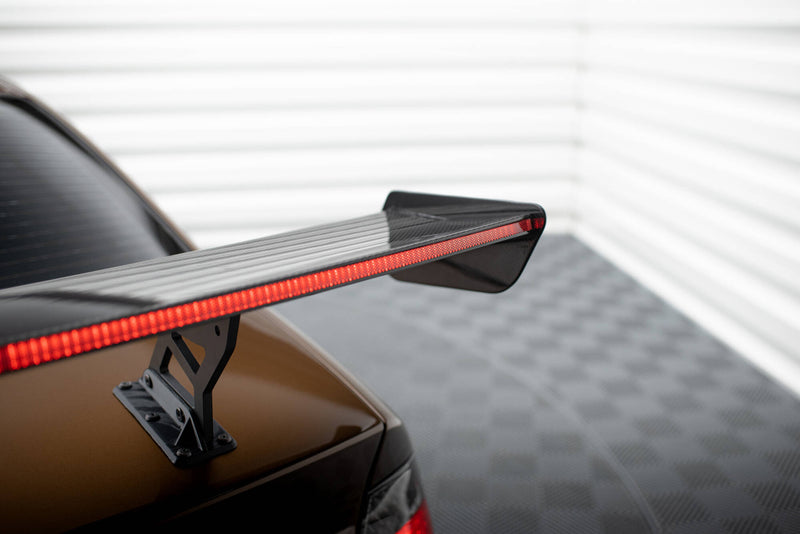 Maxton Design Carbon Spoiler With Internal Brackets Uprights + LED BMW 3 Coupe E46