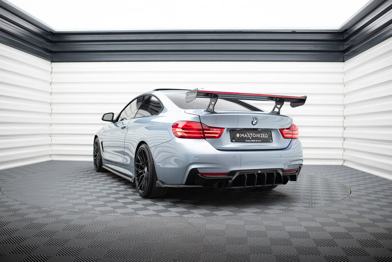 Maxton Design Carbon Spoiler With Internal Brackets Uprights + LED BMW 4 F32 / 4 F32 M-Pack Coupe