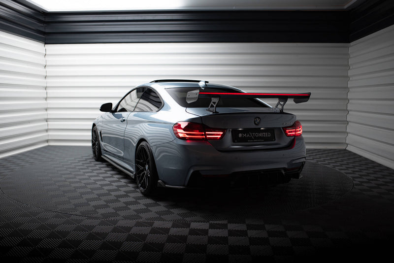 Maxton Design Carbon Spoiler With Internal Brackets Uprights + LED BMW 4 F32 / 4 F32 M-Pack Coupe