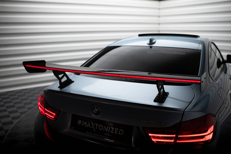 Maxton Design Carbon Spoiler With Internal Brackets Uprights + LED BMW 4 F32 / 4 F32 M-Pack Coupe