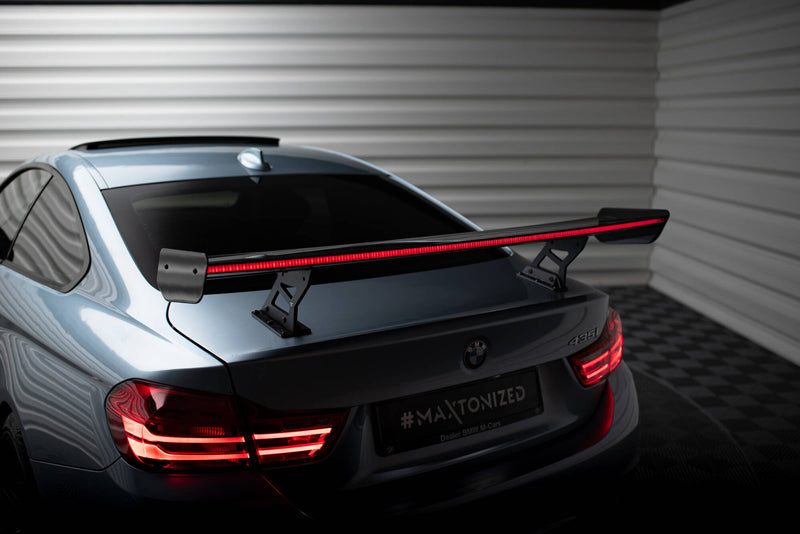 Maxton Design Carbon Spoiler With Internal Brackets Uprights + LED BMW 4 F32 / 4 F32 M-Pack Coupe