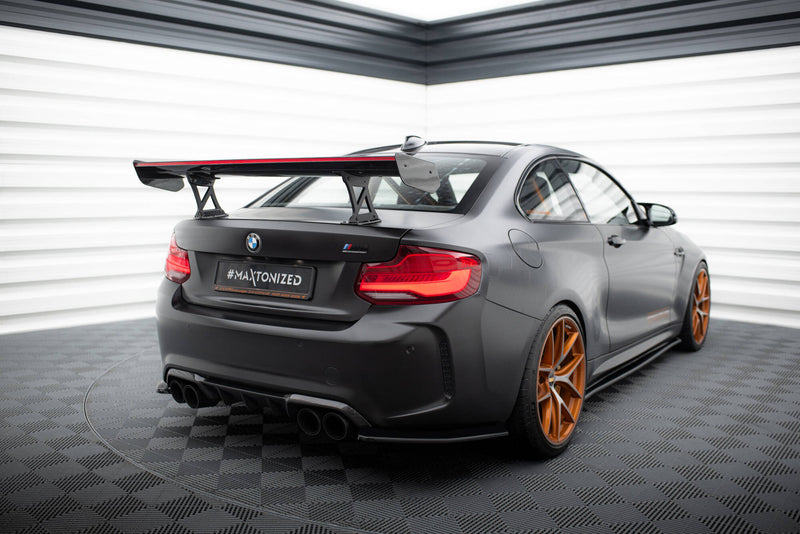 Maxton Design Carbon Spoiler With Internal Brackets Uprights + LED BMW M2 F87 / 2 / 2 M-Pack F22