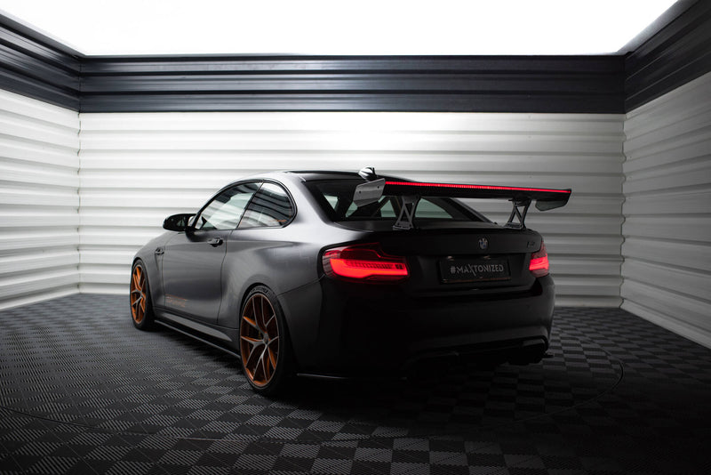 Maxton Design Carbon Spoiler With Internal Brackets Uprights + LED BMW M2 F87 / 2 / 2 M-Pack F22