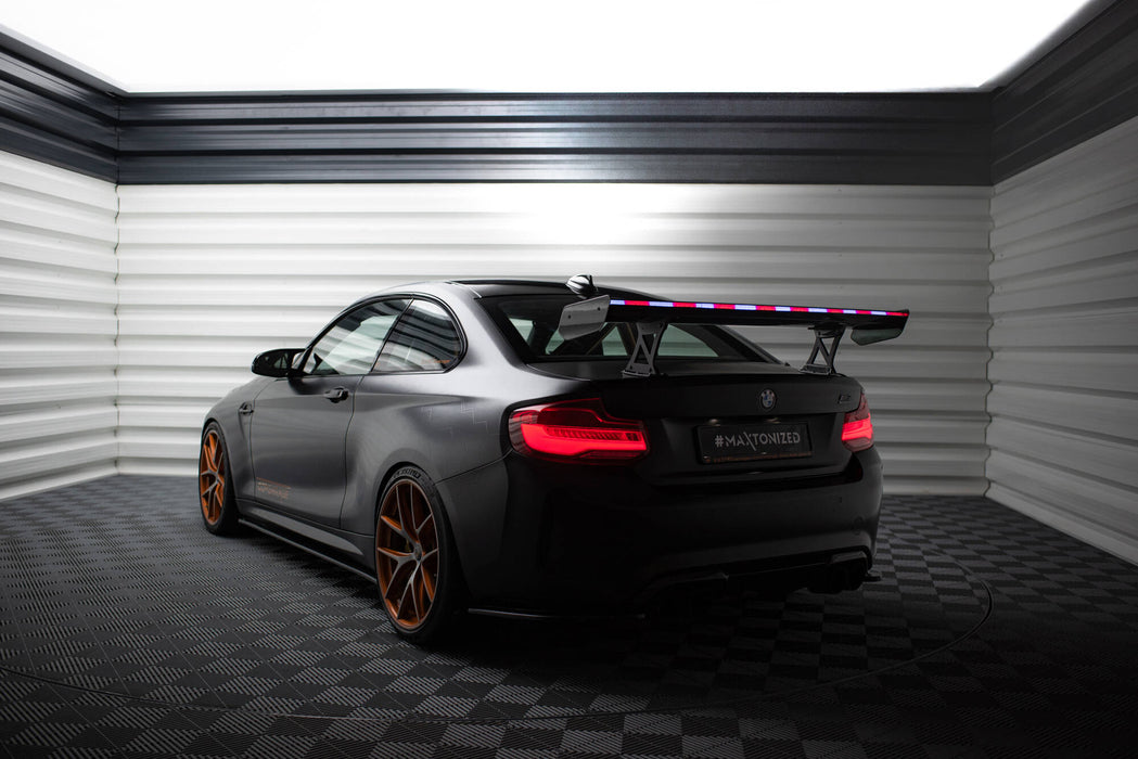 Maxton Design Carbon Spoiler With Internal Brackets Uprights + LED BMW M2 F87 / 2 / 2 M-Pack F22