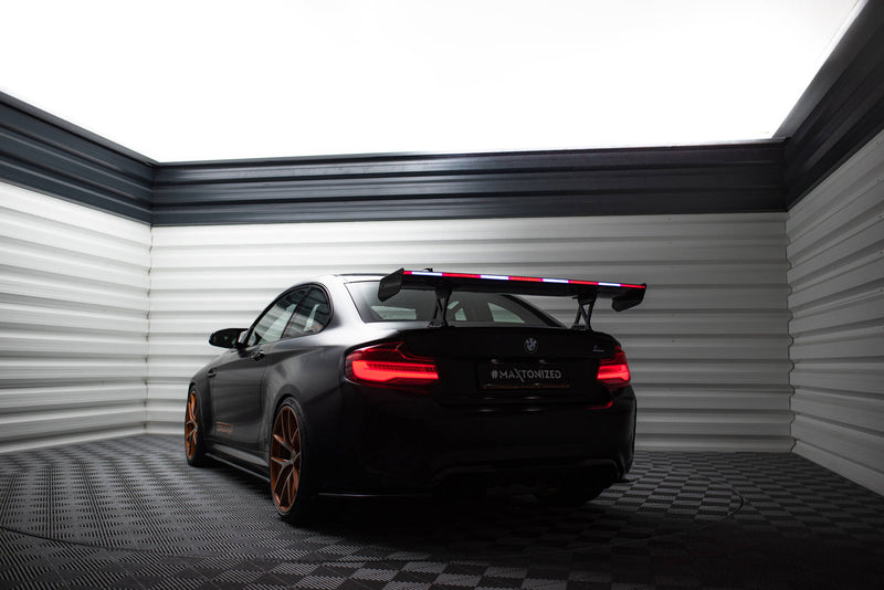 Maxton Design Carbon Spoiler With Internal Brackets Uprights + LED BMW M2 F87 / 2 / 2 M-Pack F22