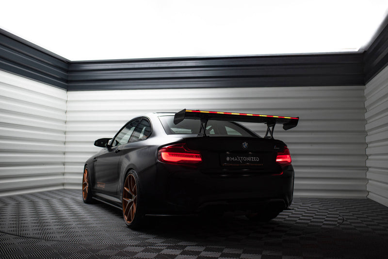 Maxton Design Carbon Spoiler With Internal Brackets Uprights + LED BMW M2 F87 / 2 / 2 M-Pack F22