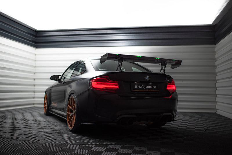 Maxton Design Carbon Spoiler With Internal Brackets Uprights + LED BMW M2 F87 / 2 / 2 M-Pack F22