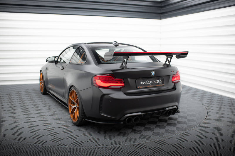 Maxton Design Carbon Spoiler With Internal Brackets Uprights + LED BMW M2 F87 / 2 / 2 M-Pack F22