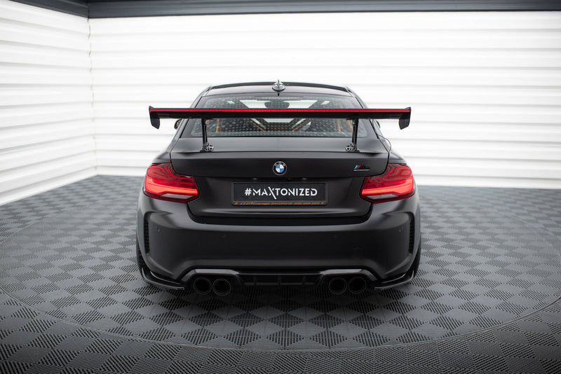 Maxton Design Carbon Spoiler With Internal Brackets Uprights + LED BMW M2 F87 / 2 / 2 M-Pack F22