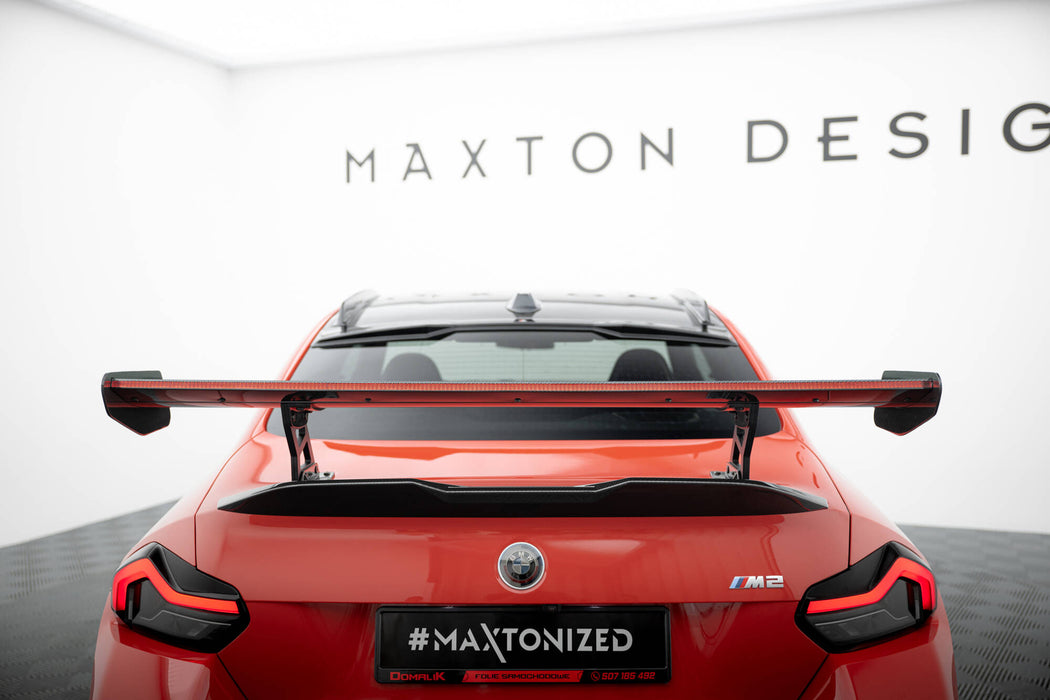 Maxton Design Carbon Spoiler With Internal Brackets Uprights + LED BMW M2 G87