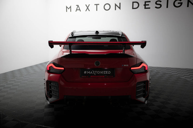 Maxton Design Carbon Spoiler With Internal Brackets Uprights + LED BMW M2 G87