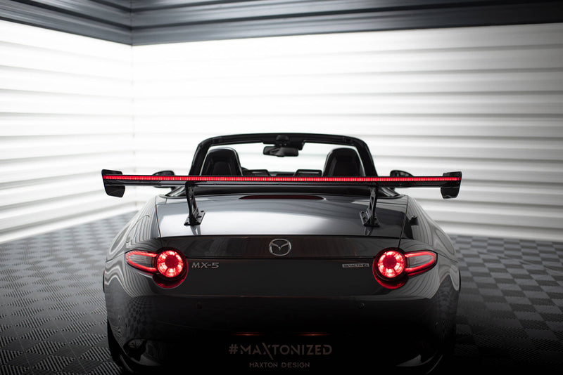 Maxton Design Carbon Spoiler With Internal Brackets Uprights + LED Mazda MX-5 ND (Mk4)