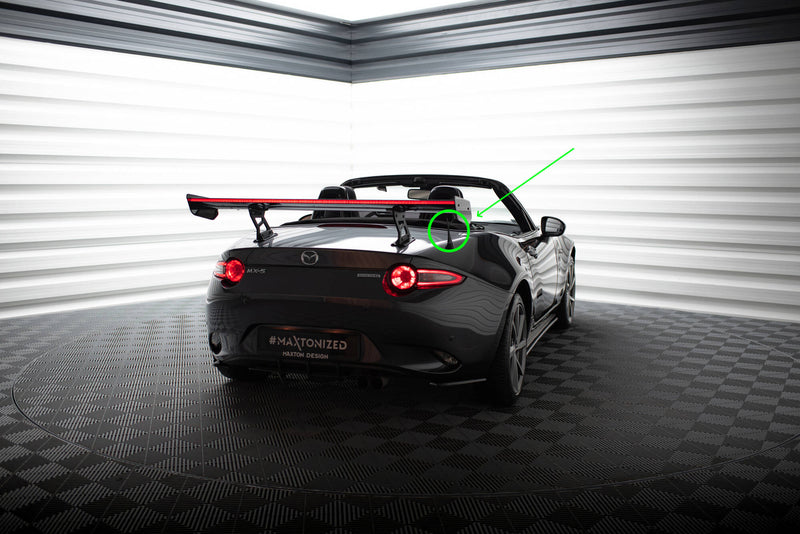 Maxton Design Carbon Spoiler With Internal Brackets Uprights + LED Mazda MX-5 ND (Mk4)