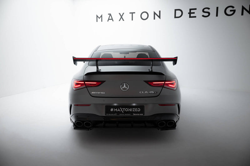 Maxton Design Carbon Spoiler With Internal Brackets Uprights + LED Mercedes-Benz CLA Coupe C118 / C118 Facelift