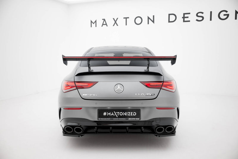 Maxton Design Carbon Spoiler With Internal Brackets Uprights + LED Mercedes-Benz CLA Coupe C118 / C118 Facelift