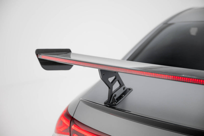 Maxton Design Carbon Spoiler With Internal Brackets Uprights + LED Mercedes-Benz CLA Coupe C118 / C118 Facelift