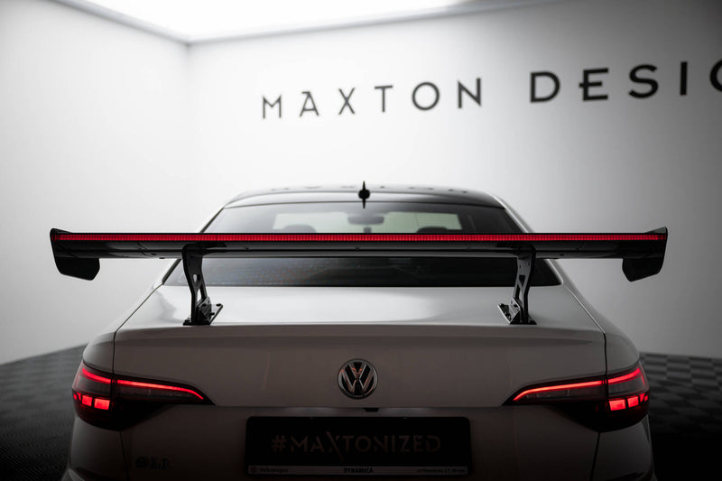 Maxton Design Carbon Spoiler With Internal Brackets Uprights + LED Volkswagen Jetta GLI Mk7