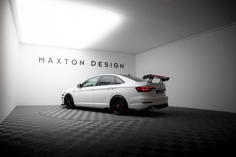Maxton Design Carbon Spoiler With Internal Brackets Uprights + LED Volkswagen Jetta GLI Mk7