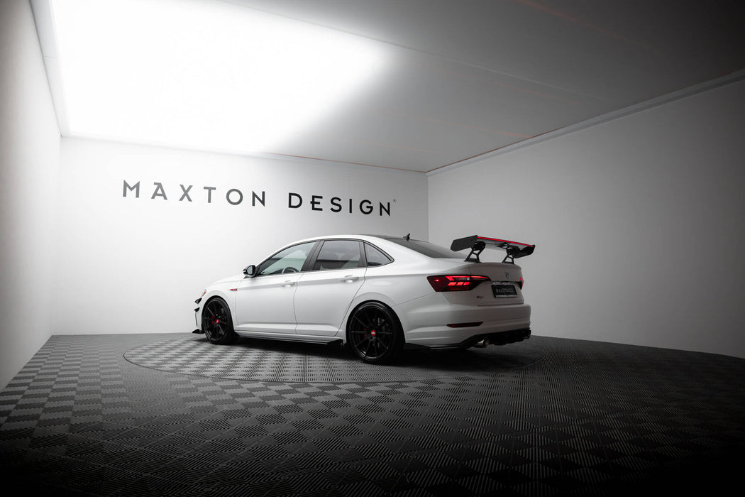 Maxton Design Carbon Spoiler With Internal Brackets Uprights + LED Volkswagen Jetta GLI Mk7