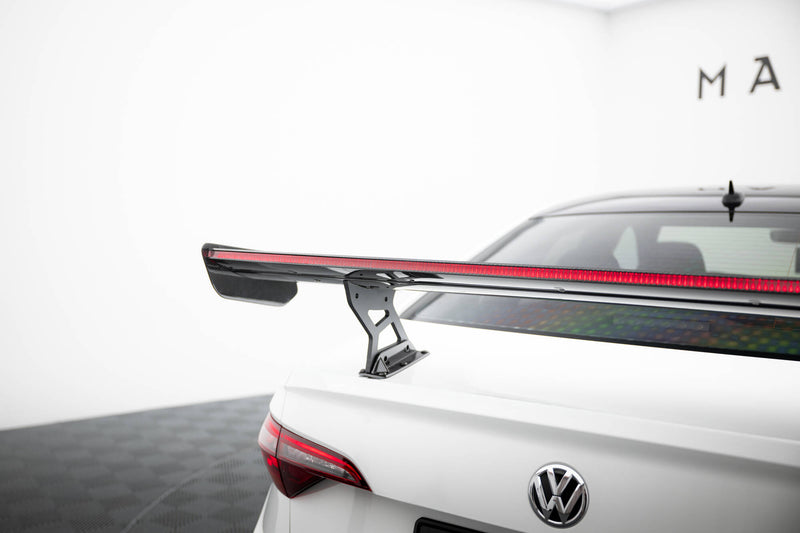Maxton Design Carbon Spoiler With Internal Brackets Uprights + LED Volkswagen Jetta GLI Mk7