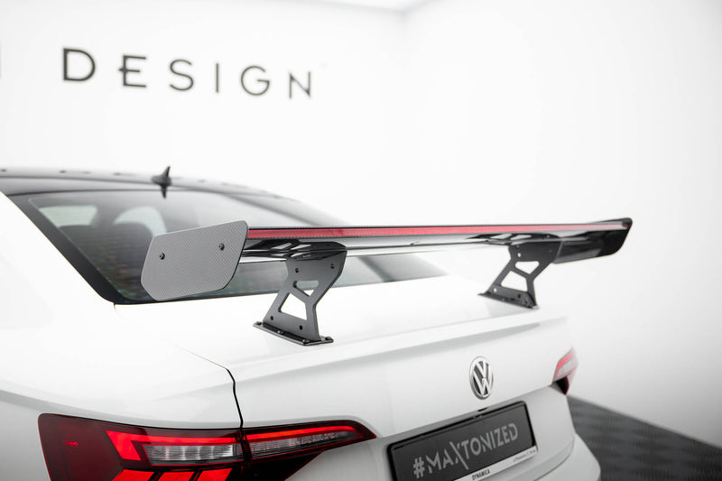 Maxton Design Carbon Spoiler With Internal Brackets Uprights + LED Volkswagen Jetta GLI Mk7