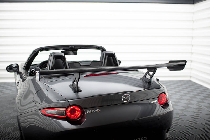 Maxton Design Carbon Spoiler With Internal Brackets Uprights  Mazda MX-5 ND (Mk4)