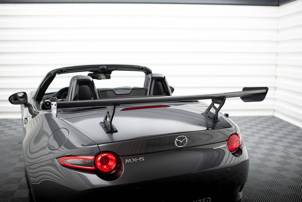Maxton Design Carbon Spoiler With Internal Brackets Uprights  Mazda MX-5 ND (Mk4)