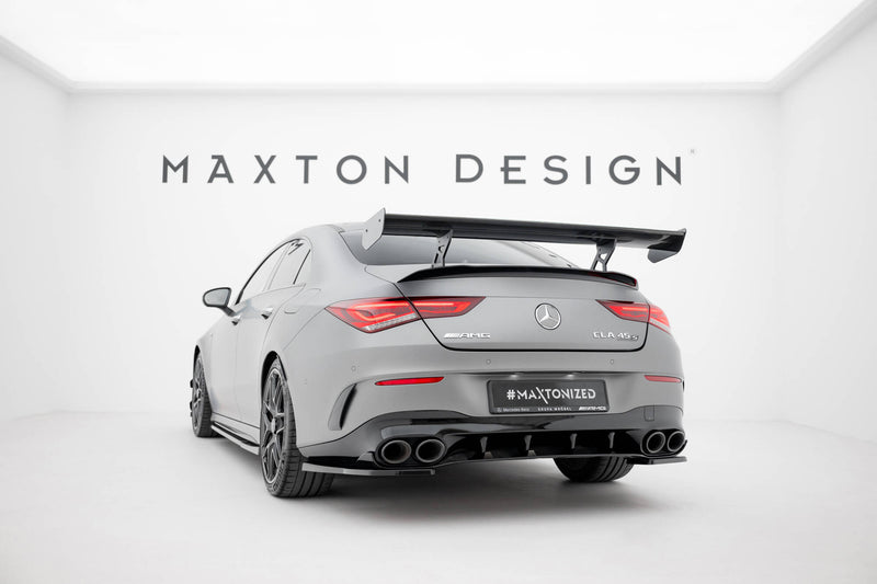 Maxton Design Carbon Spoiler With Internal Brackets Uprights Mercedes-Benz CLA Coupe C118 / C118 Facelift