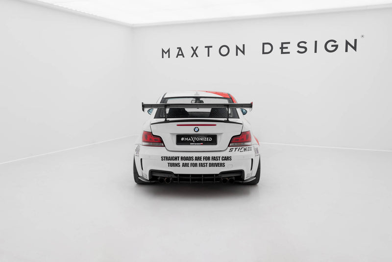 Maxton Design Carbon Spoiler With Internal Brackets Uprights V.1 BMW 1 M E82