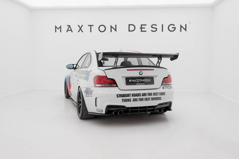 Maxton Design Carbon Spoiler With Internal Brackets Uprights V.1 BMW 1 M E82