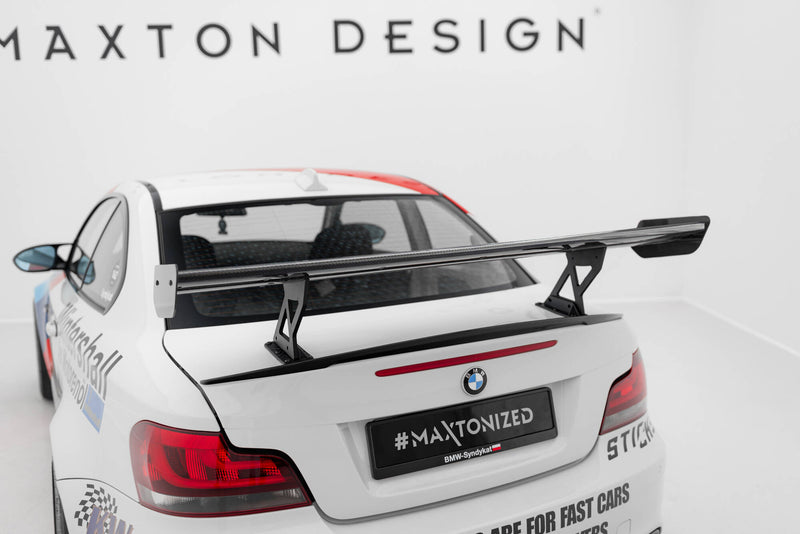 Maxton Design Carbon Spoiler With Internal Brackets Uprights V.1 BMW 1 M E82