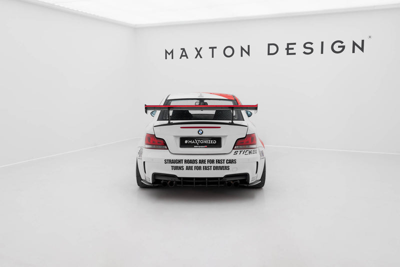 Maxton Design Carbon Spoiler With Internal Brackets Uprights V.1 + LED BMW 1 M E82
