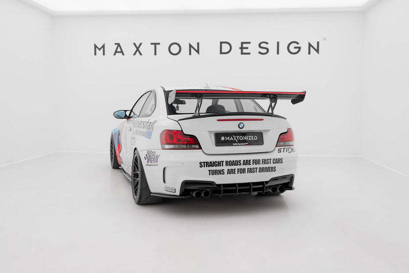 Maxton Design Carbon Spoiler With Internal Brackets Uprights V.1 + LED BMW 1 M E82