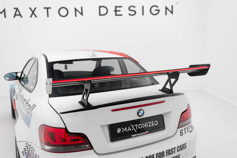 Maxton Design Carbon Spoiler With Internal Brackets Uprights V.1 + LED BMW 1 M E82