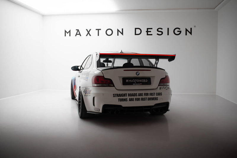Maxton Design Carbon Spoiler With Internal Brackets Uprights V.1 + LED BMW 1 M E82
