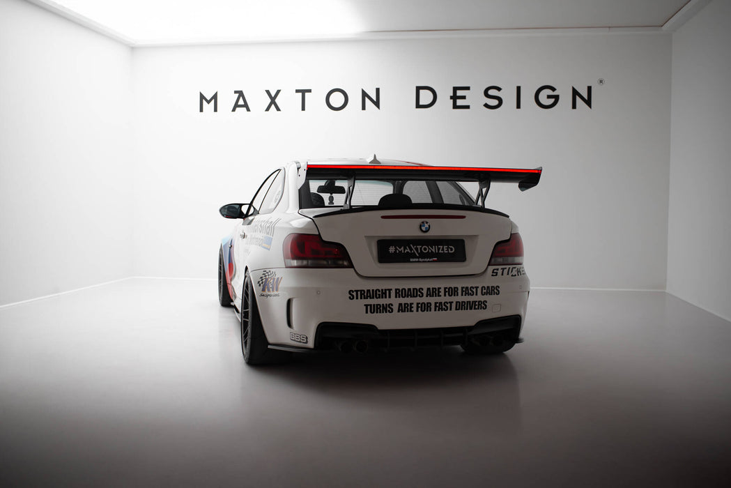 Maxton Design Carbon Spoiler With Internal Brackets Uprights V.1 + LED BMW 1 M E82