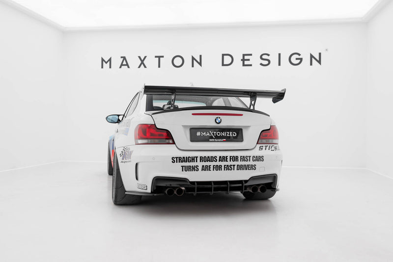 Maxton Design Carbon Spoiler With Internal Brackets Uprights V.2 BMW 1 M E82