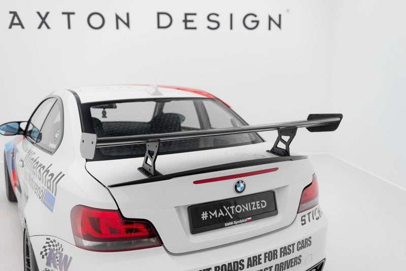 Maxton Design Carbon Spoiler With Internal Brackets Uprights V.2 BMW 1 M E82
