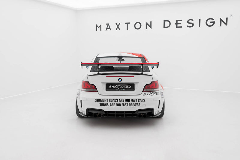 Maxton Design Carbon Spoiler With Internal Brackets Uprights V.2 + LED BMW 1 M E82