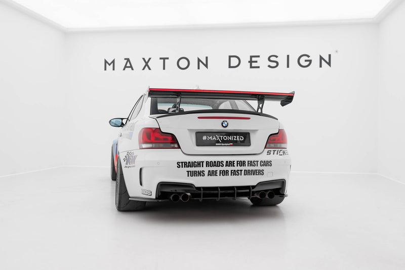 Maxton Design Carbon Spoiler With Internal Brackets Uprights V.2 + LED BMW 1 M E82