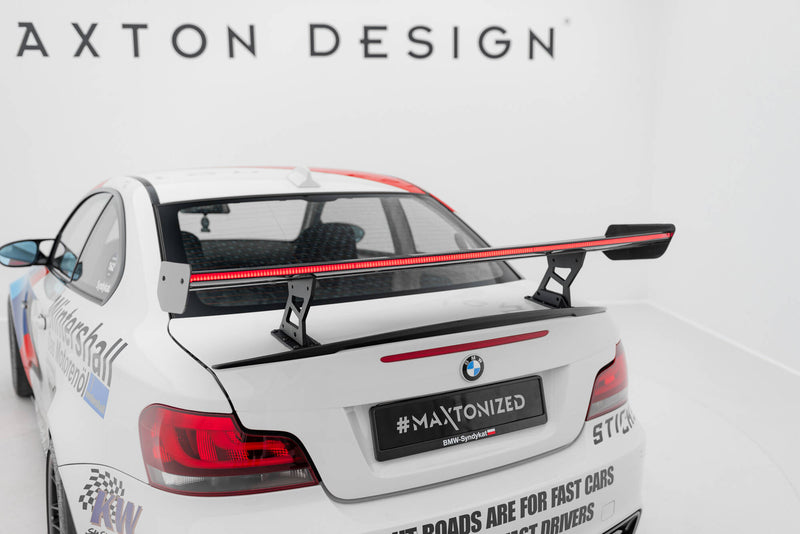 Maxton Design Carbon Spoiler With Internal Brackets Uprights V.2 + LED BMW 1 M E82