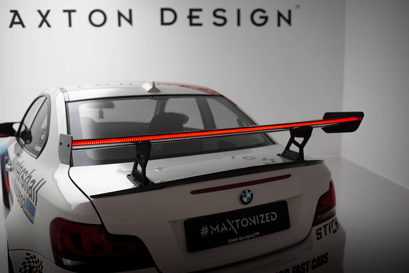 Maxton Design Carbon Spoiler With Internal Brackets Uprights V.2 + LED BMW 1 M E82