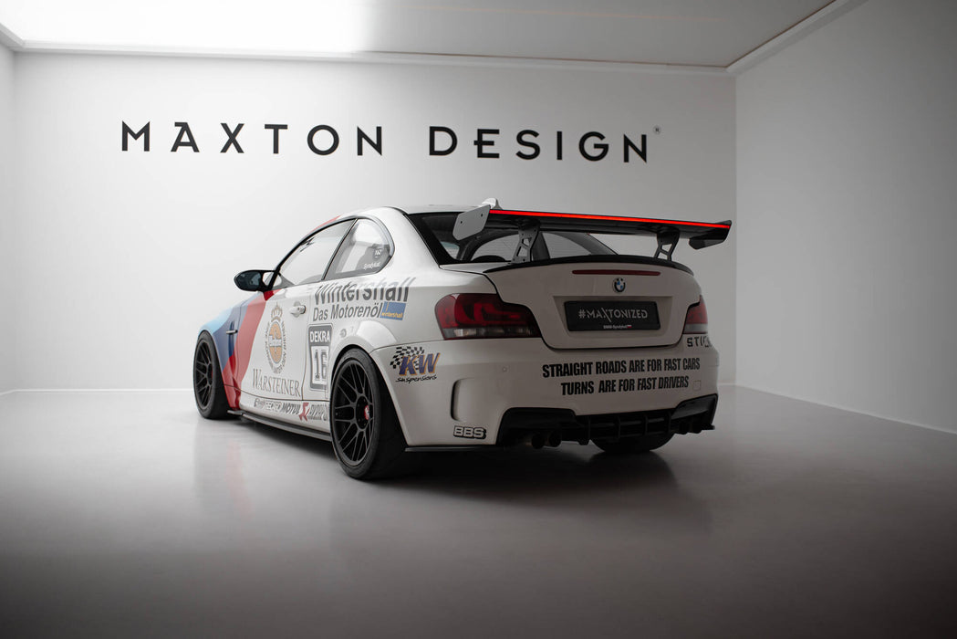 Maxton Design Carbon Spoiler With Internal Brackets Uprights V.2 + LED BMW 1 M E82