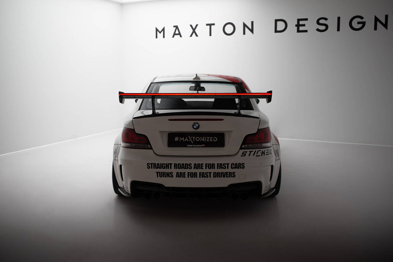 Maxton Design Carbon Spoiler With Internal Brackets Uprights V.2 + LED BMW 1 M E82