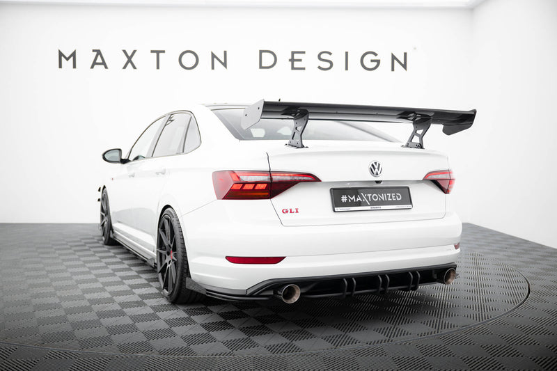 Maxton Design Carbon Spoiler With Internal Brackets Uprights  Volkswagen Jetta GLI Mk7