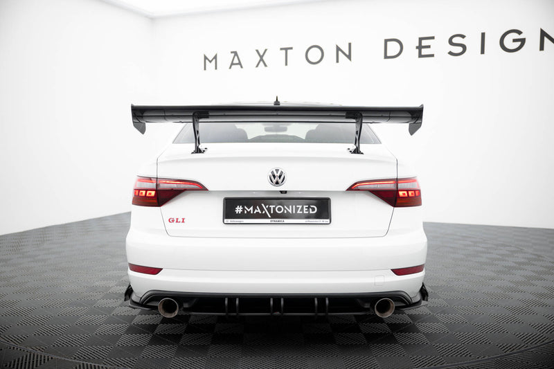 Maxton Design Carbon Spoiler With Internal Brackets Uprights  Volkswagen Jetta GLI Mk7