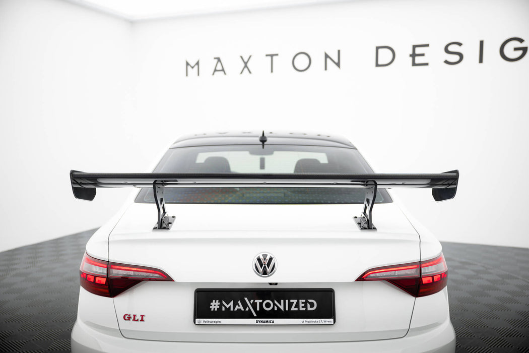 Maxton Design Carbon Spoiler With Internal Brackets Uprights  Volkswagen Jetta GLI Mk7