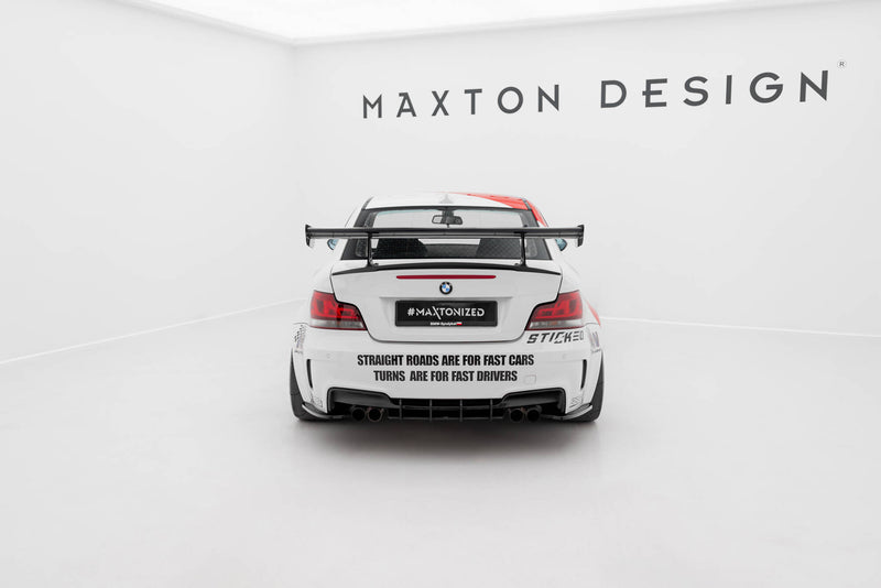 Maxton Design Carbon Spoiler With Upper Swan Mounting  BMW 1 M E82