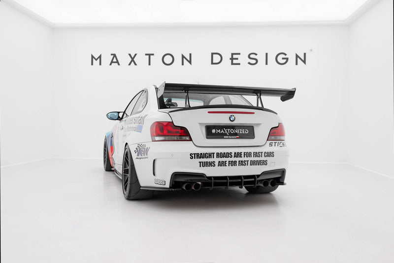 Maxton Design Carbon Spoiler With Upper Swan Mounting  BMW 1 M E82